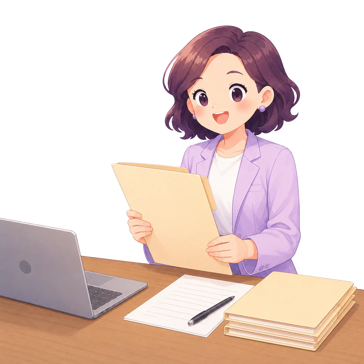 事業用住所に必要な書類を確認する管理人のイメージ